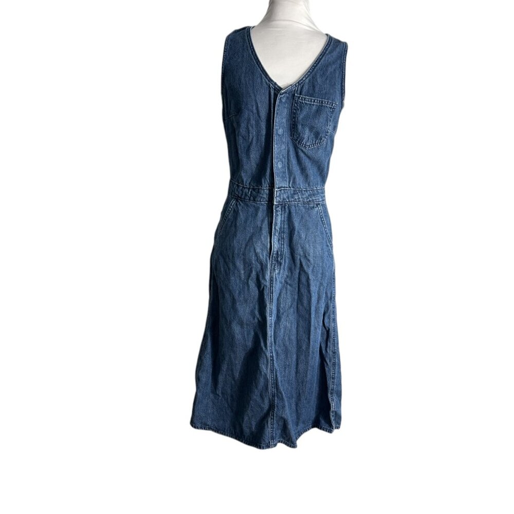 Universal Thread Blue Denim Midi Dress Size 2 Sleeveless Jumper